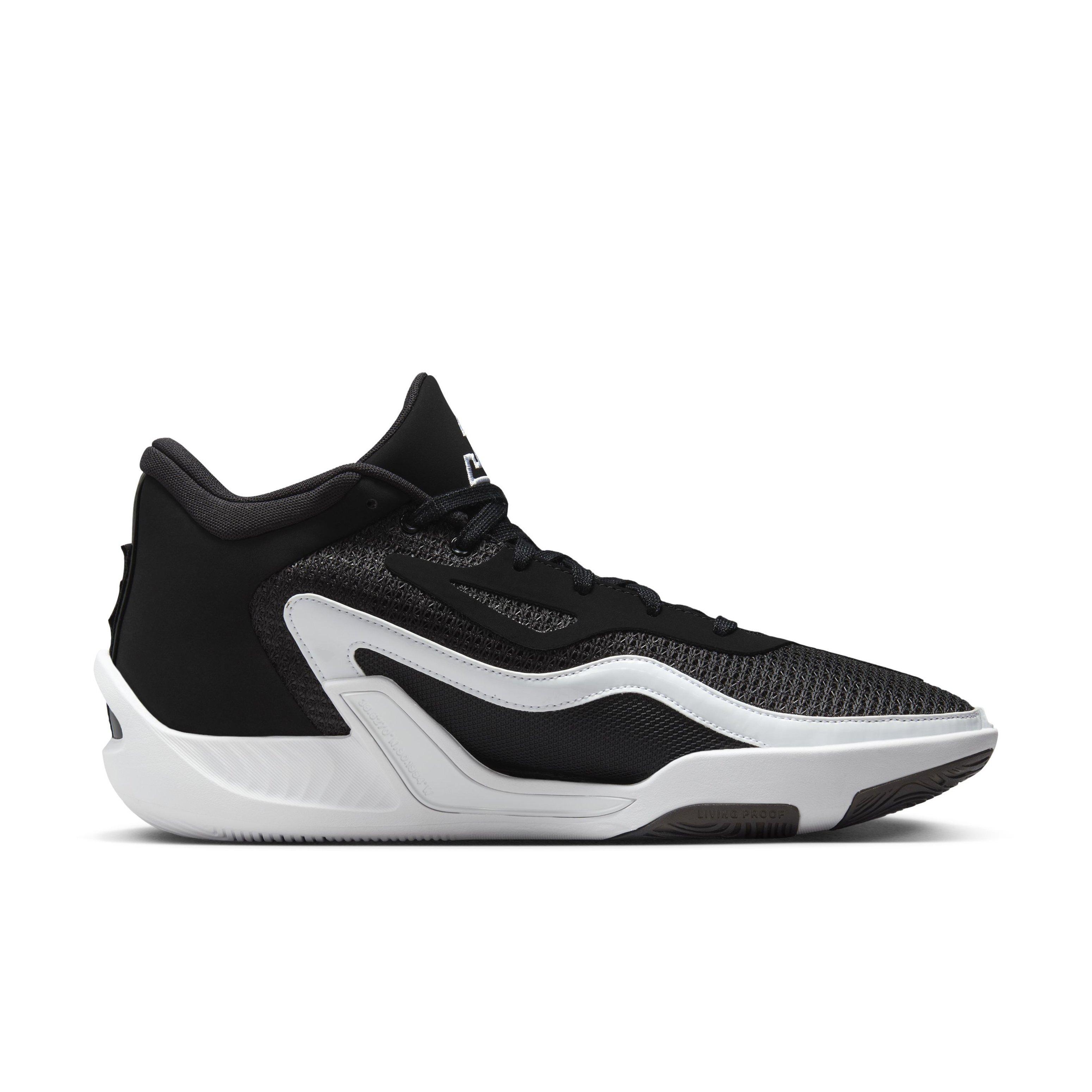 Jordan basketball shoes black and white shop